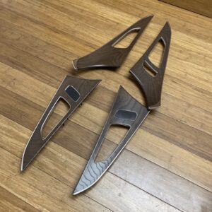 2012-2018 Audi A6 C7 Set Of 4 Front & Rear Door Trim Bezel Cover Panel Wood OEM