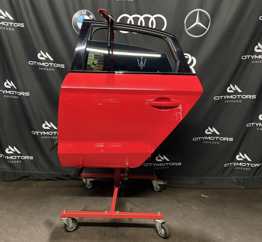 2015-2018 Audi S3 8V Door Shell Assembly W/ Glass Rear Left Red LZ3M OEM *NOTE*