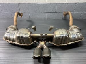 2006-2008 Porsche Cayman S 987C Rear Exhaust Muffler Tuning Carbon Tips OEM
