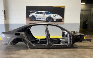 2019-2025 Audi A8L D5 Rear Trunk Body Frame Panel Structure Cut Gray LX7H OEM