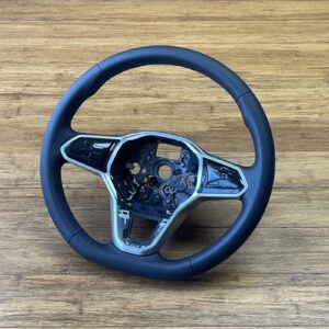 2023-2024 Volkswagen ID.4 E21 Steering Wheel Leather Black W/ Chrome OEM *NOTE*