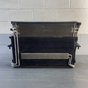 2007-2015 Audi Q7 4L 3.0L Radiator Condenser Oil Cooler Fan Set Assembly OEM