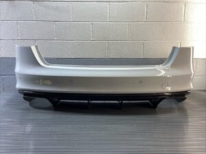 2013-2016 Audi S4 B8 Rear Bumper Cover W/ Carbon Valance White OEM *NOTE*