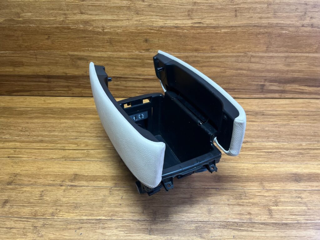 2014-2018 BMW X5 F15 Center Console Armrest Storage Box Leather Beige OEM