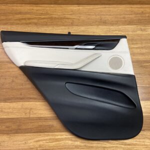 2014-2018 BMW X5 F15 Left Rear Door Panel Trim Cover Ivory Leather OEM *NOTE*