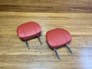 2014-2020 BMW M4 F83 Headrest Leather Red Rear Left & Right Side Set of 2 OEM