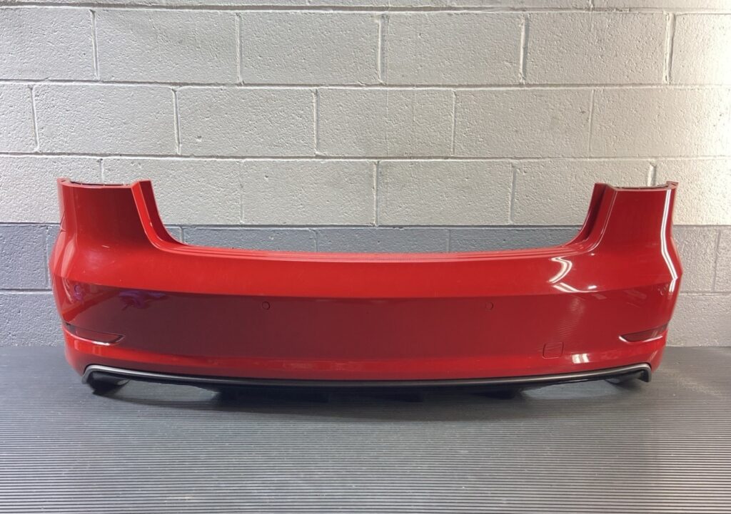 2015-2016 Audi S3 8V Sedan S-Line Bumper Cover W/ PDC Rear Red LZ3M OEM *NOTE*