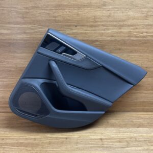 2017-2019 Audi A4 B9 Rear Right Side Interior Door Panel Black W/ Stitching OEM