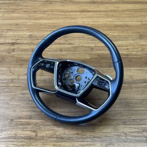 2019-2025 Audi A8L D5 3.0L AWD Steering Wheel Leather Black Unit 88k Miles OEM