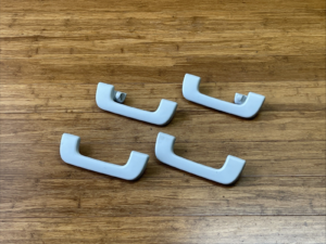 2019-2025 Audi A8L D5 Front & Rear Headliner Roof Grab Handle Black Set of 4 OEM
