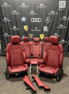 2019-2025 Audi SQ5 FY Complete Front & Rear Seat Set Leather Magma Red OEM *NOTE
