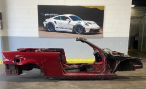 2001-2006 BMW M3 E46 Convertible Quarter Panel Structure Cut Rear Left Red OEM