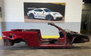 2001-2006 BMW M3 E46 Convertible Quarter Panel Structure Cut Rear Right Red OEM
