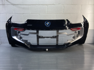 2014-2020 BMW i8 I12 Rear Bumper Cover W/ Emblem Black / Gray OEM *NOTE*