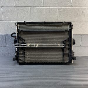 2011-2018 Porsche Cayenne 92A 3.6L Radiator Cooler Fan Set Assembly OEM *NOTE*