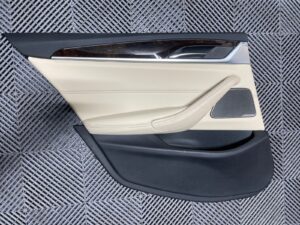 2017-2022 BMW G30 530 Rear Left Side Door Card Panel Leather Beige OEM