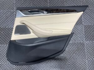 2017-2022 BMW G30 530 Rear Right Side Door Card Panel Leather Beige OEM