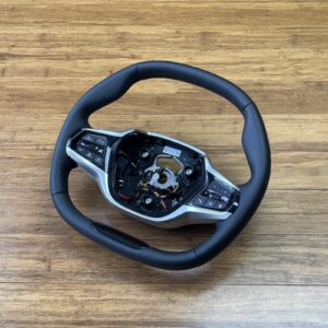 2024-2026 BMW I4 G26 2-Spoke Sport Steering Wheel Assembly Leather Black OEM