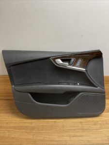 2012-2018 Audi A7 4G8 Front Left Door Trim Panel Black Leather OEM Genuine