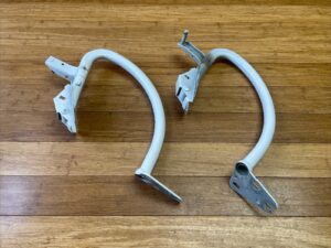 2013-2016 Audi A4 B8 2.0 Left & Right Rear Trunk Hinges Set of 2 White OEM