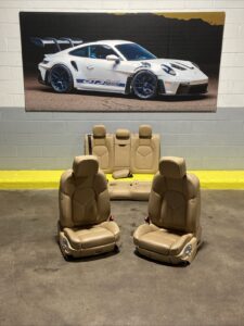 2015-2016 Porsche Macan 3.0L Front & Rear Seats Set Leather Beige OEM *NOTE*