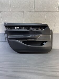 2016-2022 BMW 740Li G12 Front Left Door Panel Black Leather Trim OEM *NOTE*