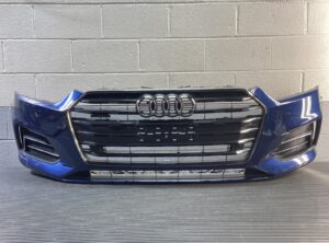 2018-2019 Audi A5 B9 Cabrio Bumper Assembly Front W/ PDC Blue LX5Q OEM *NOTE*