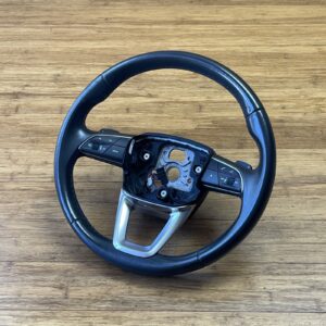 2019-2020 Audi Q7 4M 2.0L Heated Steering Wheel Leather Black Unit OEM