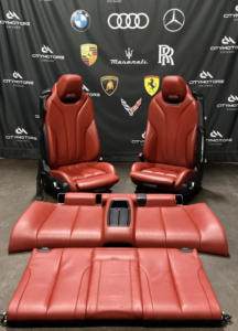 2014-2020 BMW M4 F83 Convertible Seat Set Front & Rear Merino Orange OEM *NOTE*