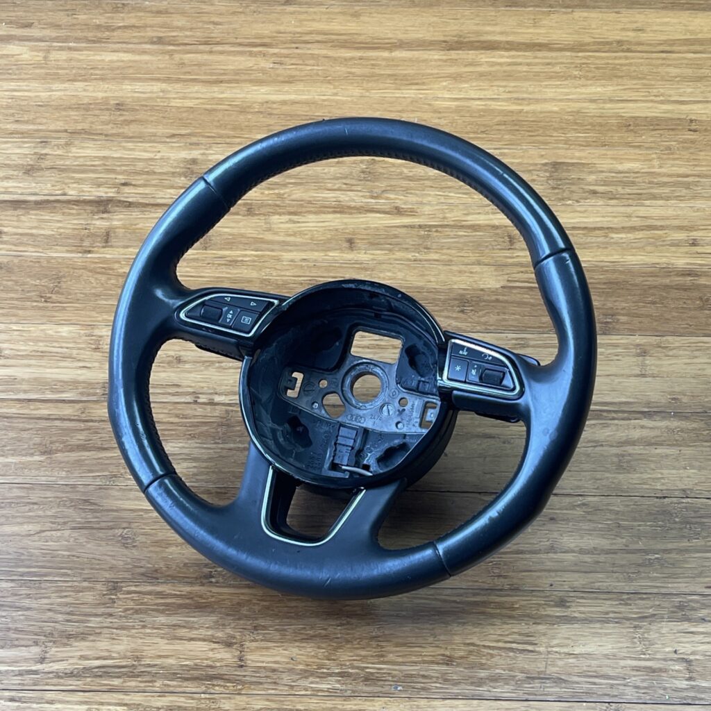 2015-2018 Audi Q3 8U Steering Wheel W/ Shift Paddle Switch Black OEM *NOTE*