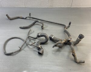 2011-2015 Audi Q7 4L 3.0L Engine Cooling Water Coolant Hose Line Pipe Set 4 OEM