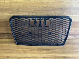 2014-2015 Audi RS7 4G8 Front Bumper Honeycomb Grille Grill Black OEM *NOTE