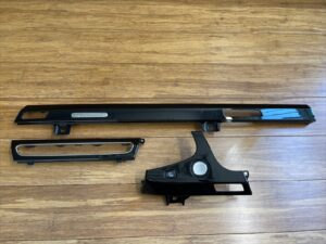 2017-2019 Audi Q7 4M Dash Panel Molding Trim Bezel Cover Black Set of 3 OEM