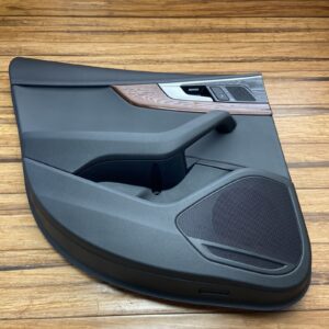 2018-2019 Audi S5 A5 Sportback Rear Left Leather  Door Panel Cover Trim Wood OEM