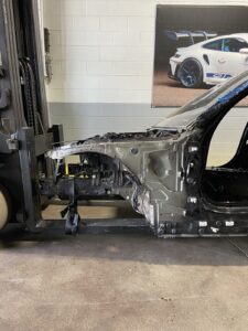 2019-2026 BMW M3 G80 Front Left Frame Horn Apron Structural Cut Black OEM