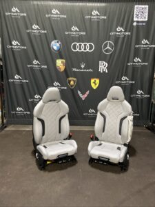 2020-2026 BMW M8 F93 Front Seat Cover Leather Silverstone Set of 2 OEM *NOTE*