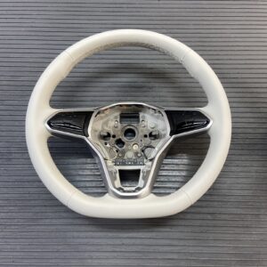 2021-2024 Volkswagen ID.4 E21 Steering Wheel Heated Leather White / Chrome OEM