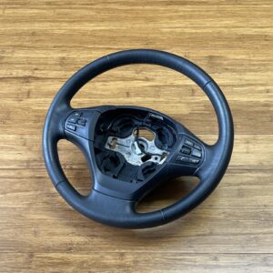 2012-2019 BMW 320i F30 3-Spoke Leather Steering Wheel Front Black W/o Heated OEM