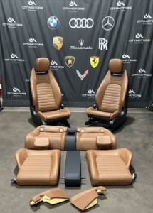 2017-2023 Mercedes C300 C205 Coupe Seat Set Front & Rear Brown Leather OEM *NOTE