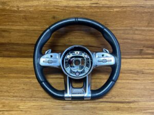 2018-2024 Mercedes AMG GT63S X290 Steering Wheel Flat Bottom Black OEM *NOTE*