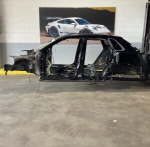 2019-2025 Audi Q3 F3 Rear Left Quarter Panel Body Structural Cut Black OEM